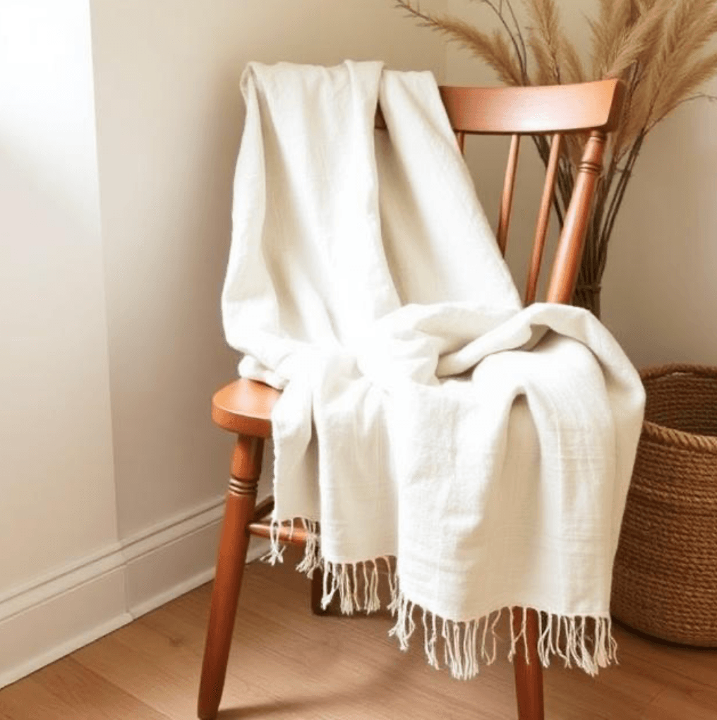 Oatmeal Linen Throw